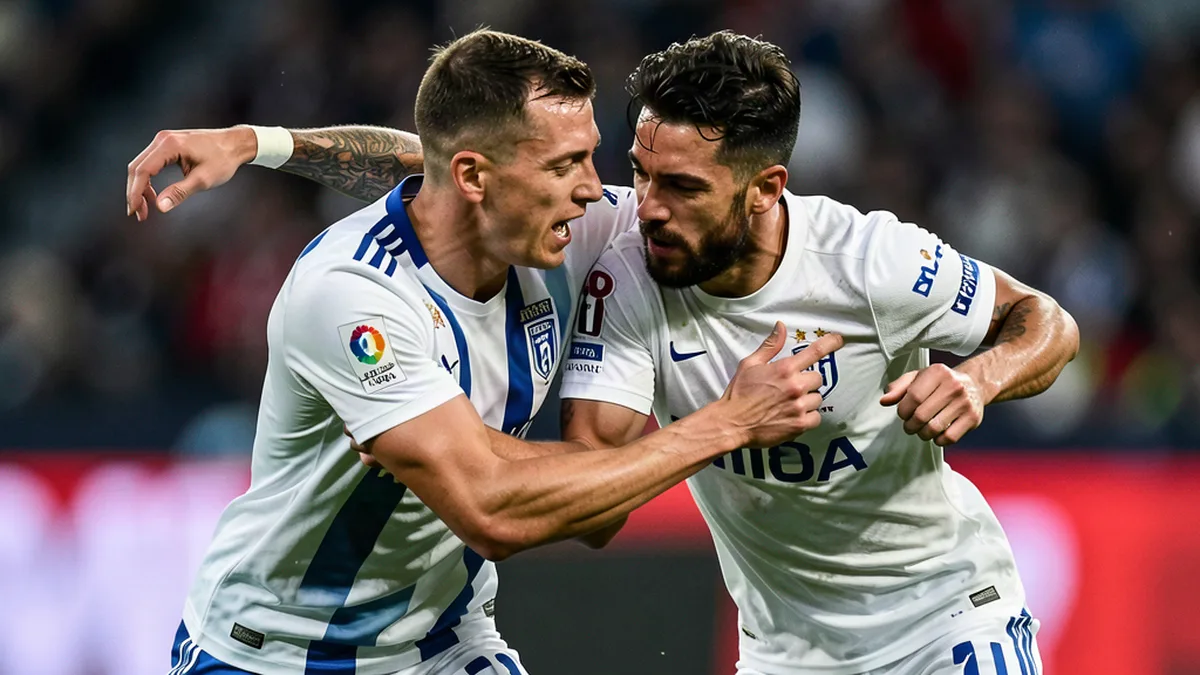 Duel physique entre deux joueurs de Ligue 1 dans le couloir gauche