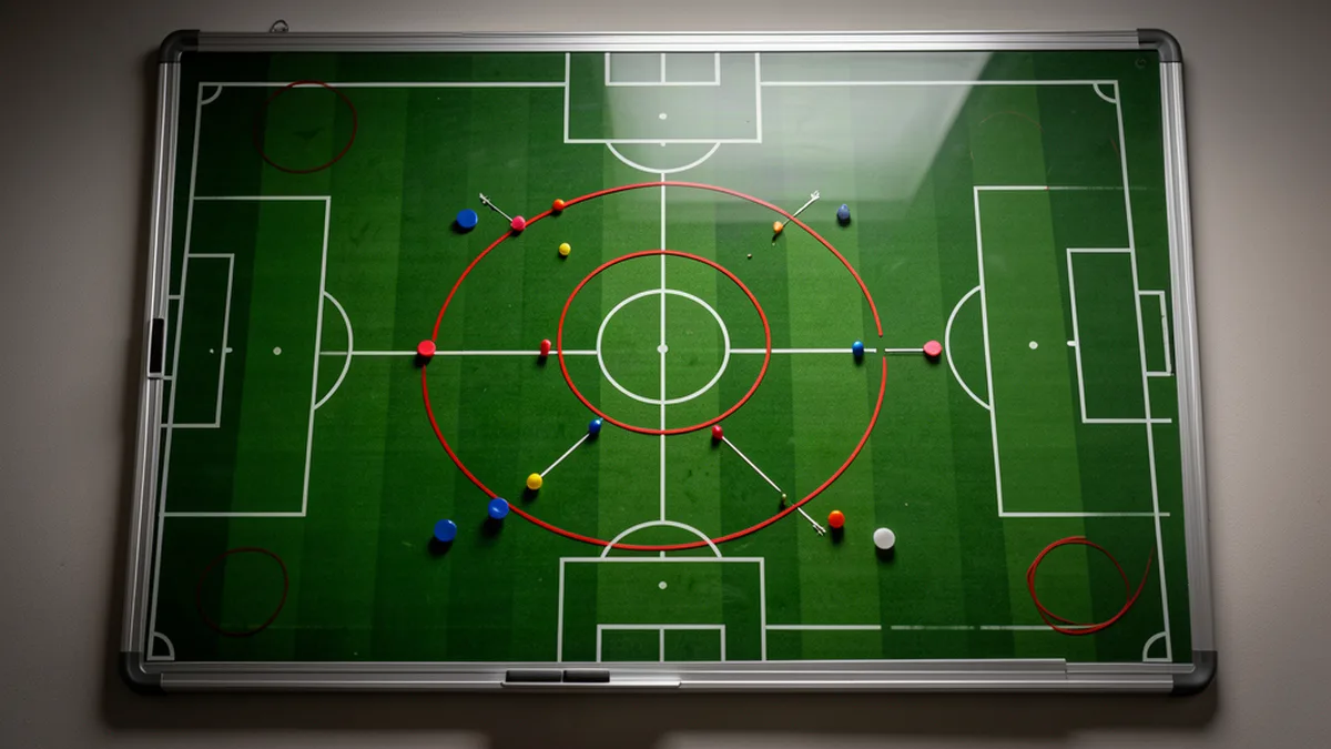 Tableau tactique avec des trous entre les lignes défensives