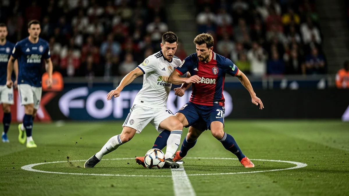 Lutte intense au milieu de terrain lors d'un match de Ligue 1