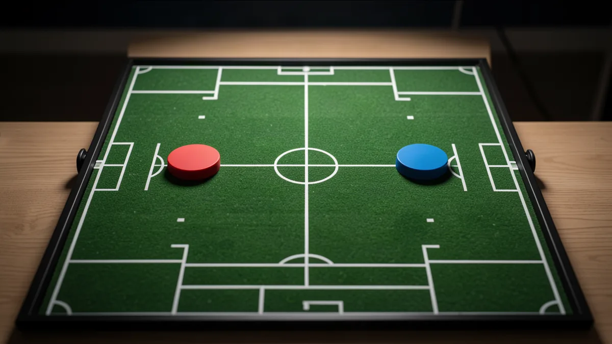 Tableau magnétique avec deux formations face à face