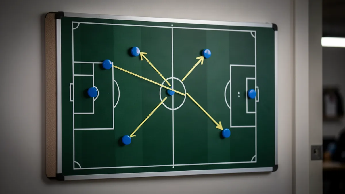 Tableau tactique avec flèches de contre-attaque vers la surface